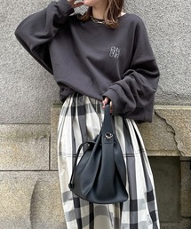 DouDou | 前後2WAYロゴスウェット(Tシャツ/カットソー)