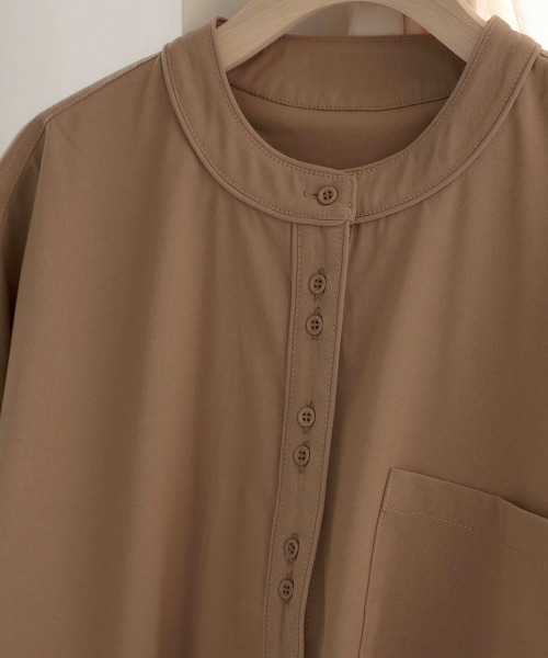 Bab(バブ)の「パイピングシャツワンピース(シャツワンピース・レディース・ブラウン/ブラック/ベージュ・M)」の19枚目の写真