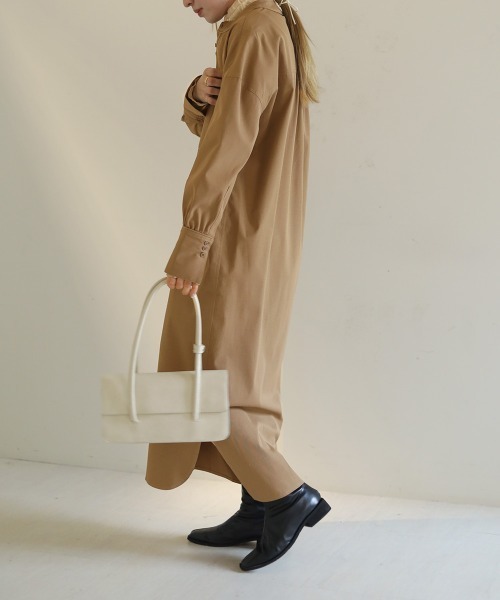 Bab(バブ)の「パイピングシャツワンピース(シャツワンピース・レディース・ブラウン/ブラック/ベージュ・M)」の10枚目の写真
