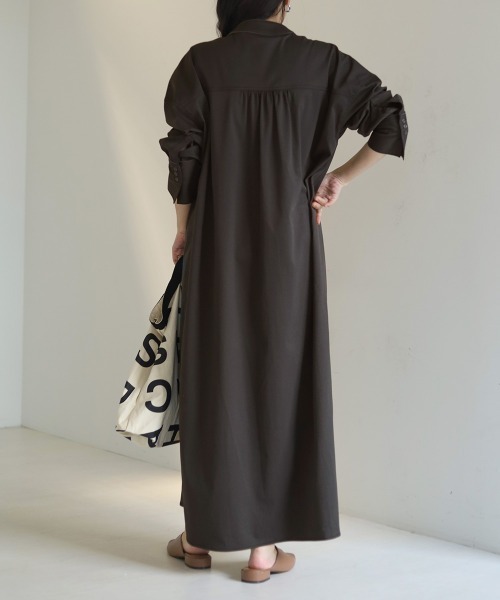 Bab(バブ)の「パイピングシャツワンピース(シャツワンピース・レディース・ブラウン/ブラック/ベージュ・M)」の22枚目の写真