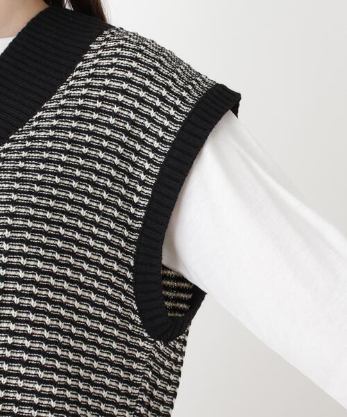 SHOO・LA・RUE（シューラルー）の「◆【2点セット】ニットベスト+ロンT（その他トップス・レディース・アイボリー/ブラウン系その他/ブラック系3/ピンク系・02/03/04）」の5枚目の写真