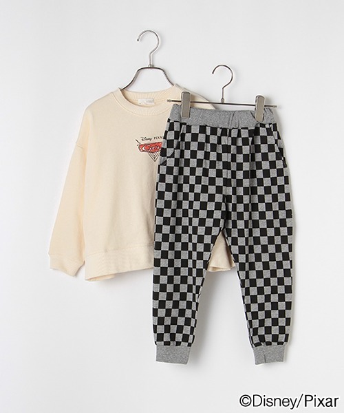 b・ROOM（ビールーム）の「【DISNEY/PIXAR】CARSワンマイルウエアセットアップ（アンサンブル・キッズ・アイボリー/トップグレー・90cm/110cm/100cm/120cm）」の7枚目の写真