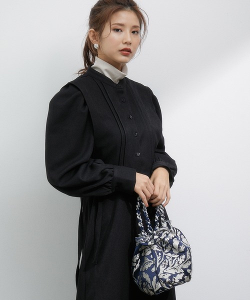 vis-`a-vis(ビサビ)の「【WEB限定】ピンタックベスト付きフレアーワンピース&タートルネック《3SETアイテム》(ワンピース・レディース・ブラック/ブラウン系その他3/グリーン系その他・M/S)」の14枚目の写真