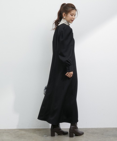 vis-`a-vis(ビサビ)の「【WEB限定】ピンタックベスト付きフレアーワンピース&タートルネック《3SETアイテム》(ワンピース・レディース・ブラック/ブラウン系その他3/グリーン系その他・M/S)」の21枚目の写真