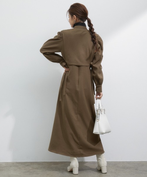 vis-`a-vis(ビサビ)の「【WEB限定】ピンタックベスト付きフレアーワンピース&タートルネック《3SETアイテム》(ワンピース・レディース・ブラック/ブラウン系その他3/グリーン系その他・M/S)」の18枚目の写真