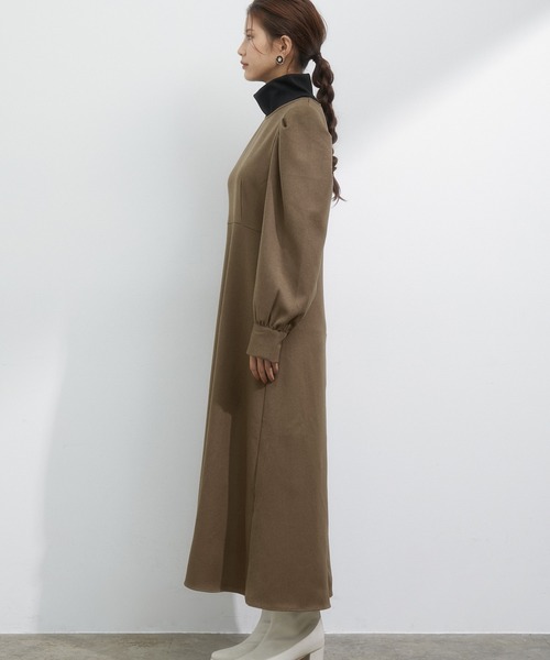 vis-`a-vis(ビサビ)の「【WEB限定】ピンタックベスト付きフレアーワンピース&タートルネック《3SETアイテム》(ワンピース・レディース・ブラック/ブラウン系その他3/グリーン系その他・M/S)」の12枚目の写真