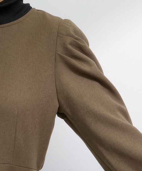 vis-`a-vis(ビサビ)の「【WEB限定】ピンタックベスト付きフレアーワンピース&タートルネック《3SETアイテム》(ワンピース・レディース・ブラック/ブラウン系その他3/グリーン系その他・M/S)」の6枚目の写真