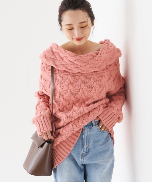 ケーブルオフタートルプルオーバー Iena スローブイエナ のニット セーター ケーブルオフタートルプルオーバー 手洗い可能 を購入できます Iena ニット セーター Iena スローブイエナ のファッション トップス Slobe 福袋特集