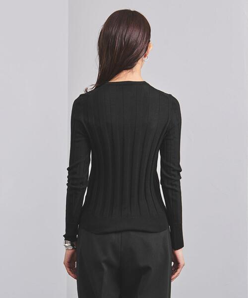 Gunn Johansson（グンヨハンソン）の「＜Gunn Johansson（グン ヨハンソン）＞リブ クルーネック ニット（ニット/セーター・レディース・ブラック/ロイヤルブルー・FREE）」の5枚目の写真