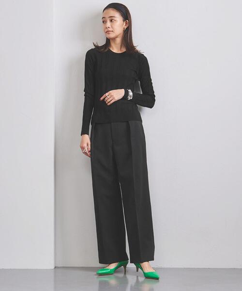 Gunn Johansson（グンヨハンソン）の「＜Gunn Johansson（グン ヨハンソン）＞リブ クルーネック ニット（ニット/セーター・レディース・ブラック/ロイヤルブルー・FREE）」の7枚目の写真