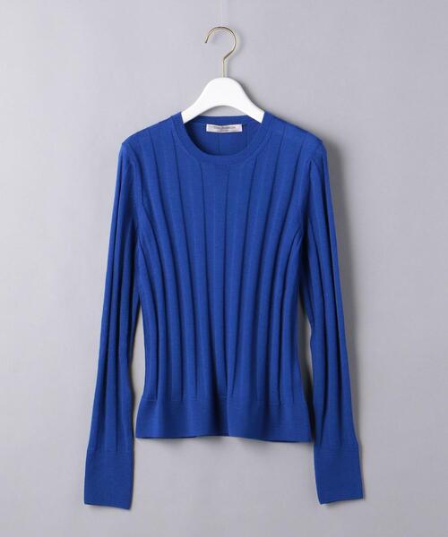 Gunn Johansson（グンヨハンソン）の「＜Gunn Johansson（グン ヨハンソン）＞リブ クルーネック ニット（ニット/セーター・レディース・ブラック/ロイヤルブルー・FREE）」の8枚目の写真