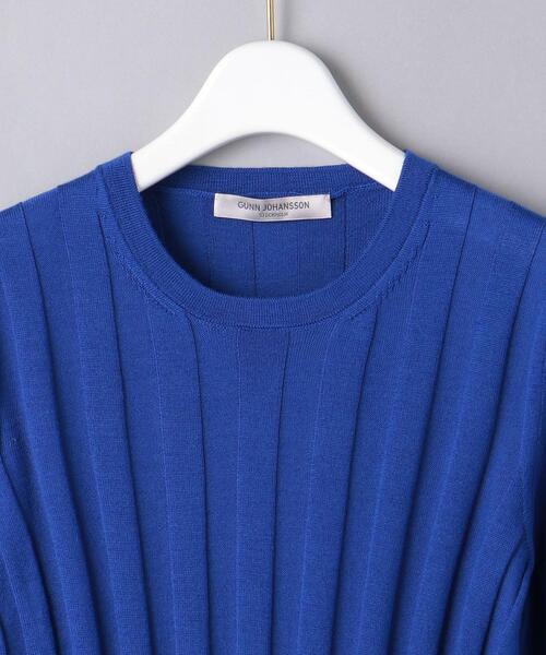 Gunn Johansson（グンヨハンソン）の「＜Gunn Johansson（グン ヨハンソン）＞リブ クルーネック ニット（ニット/セーター・レディース・ブラック/ロイヤルブルー・FREE）」の10枚目の写真