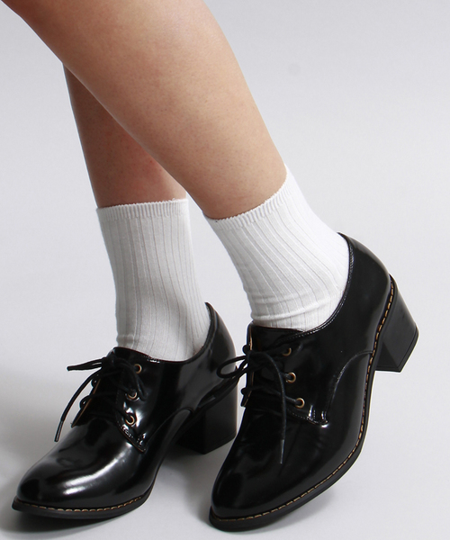 WEGO（ウィゴー）の「WEGO/レースアップブーティ（ブーティ・レディース・ブラック/ネイビー/ピンク・LARGE/MEDIUM）」の2枚目の写真