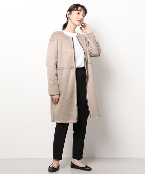 フェイクファー リバーシブル コート アニュアンス anuans