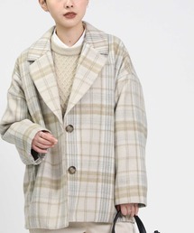 HONEYSUCKLE ROSE | 【HONEYSUCKLE ROSE】チェックショートチェスターコート(チェスターコート)