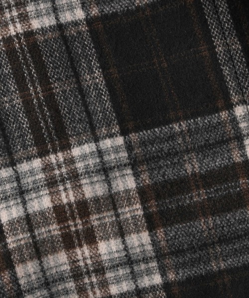 HONEYSUCKLE ROSE（ハニーサックルローズ）の「【HONEYSUCKLE ROSE】チェックショートチェスターコート（チェスターコート・レディース・ベージュ/ブラック×グリーン・L/M）」の15枚目の写真