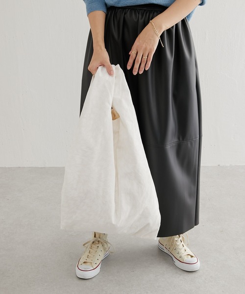 MASTER&Co（マスターアンドコー）の「【MASTER&Co. /マスターアンドコー】×ELEY KISHIMOTO FLASH ECOBAG / イーリーキシモト エコバッグ（トートバッグ・レディース・ホワイト/ブラック/ベージュ・FREE）」の11枚目の写真