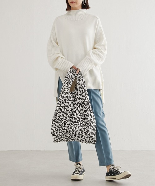MASTER&Co（マスターアンドコー）の「【MASTER&Co. /マスターアンドコー】×ELEY KISHIMOTO FLASH ECOBAG / イーリーキシモト エコバッグ（トートバッグ・レディース・ホワイト/ブラック/ベージュ・FREE）」の4枚目の写真