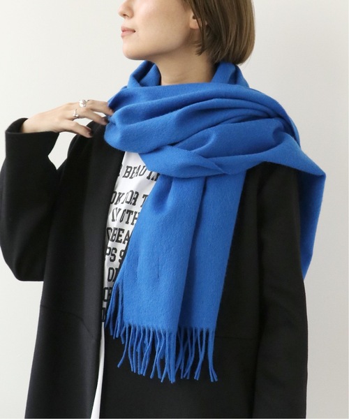 Simplicite（サンプリシテ）の「《追加》カシミアコンストール◆（マフラー・レディース・チャコールグレー/ブラウン/ブルー/グリーン・FREE）」の4枚目の写真