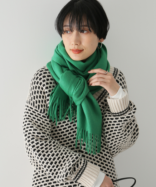 Simplicite（サンプリシテ）の「《追加》カシミアコンストール◆（マフラー・レディース・チャコールグレー/ブラウン/ブルー/グリーン・FREE）」の3枚目の写真