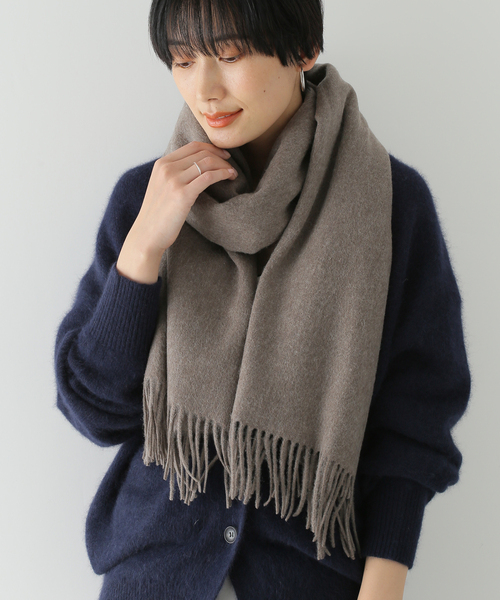 Simplicite（サンプリシテ）の「《追加》カシミアコンストール◆（マフラー・レディース・チャコールグレー/ブラウン/ブルー/グリーン・FREE）」の12枚目の写真