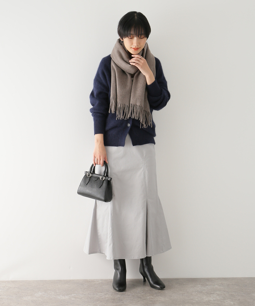 Simplicite（サンプリシテ）の「《追加》カシミアコンストール◆（マフラー・レディース・チャコールグレー/ブラウン/ブルー/グリーン・FREE）」の13枚目の写真