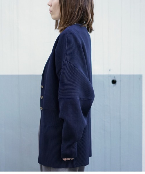 DROIT BELLO（ドロイトベロ）の「DROIT BELLO（ドロイトベロ）リブカーデ（カーディガン/ボレロ・レディース・ベージュ/ネイビー/イエロー・FREE）」の10枚目の写真