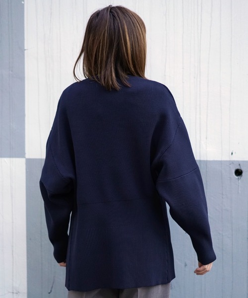 DROIT BELLO（ドロイトベロ）の「DROIT BELLO（ドロイトベロ）リブカーデ（カーディガン/ボレロ・レディース・ベージュ/ネイビー/イエロー・FREE）」の8枚目の写真