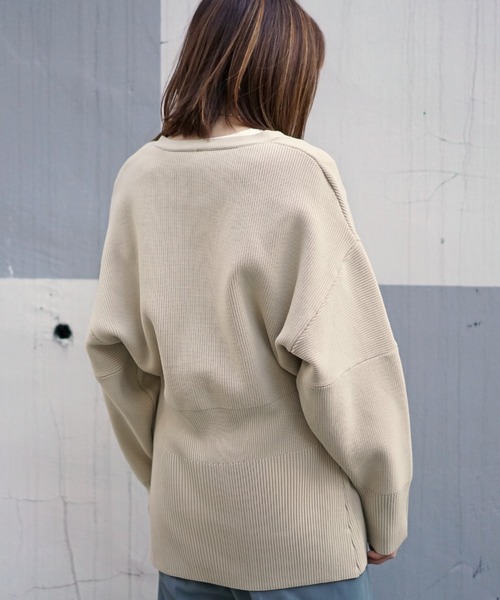 DROIT BELLO（ドロイトベロ）の「DROIT BELLO（ドロイトベロ）リブカーデ（カーディガン/ボレロ・レディース・ベージュ/ネイビー/イエロー・FREE）」の14枚目の写真