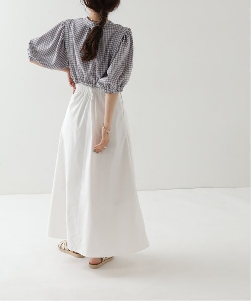 RAY CASSIN（レイカズン）の「ギンガムショート丈ボリュームブラウス（シャツ/ブラウス・レディース・ベージュ/グレー/ブラック・FREE）」の21枚目の写真