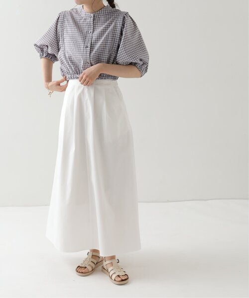 RAY CASSIN（レイカズン）の「ギンガムショート丈ボリュームブラウス（シャツ/ブラウス・レディース・ベージュ/グレー/ブラック・FREE）」の22枚目の写真