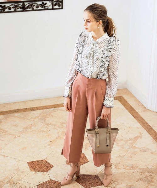 NOELA（ノエラ）の「リネンタッチストレートパンツ（その他パンツ・レディース・オレンジ/イエロー/ベージュ・S/M）」の3枚目の写真