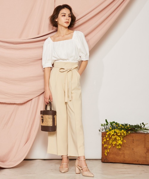 NOELA（ノエラ）の「リネンタッチストレートパンツ（その他パンツ・レディース・オレンジ/イエロー/ベージュ・S/M）」の14枚目の写真