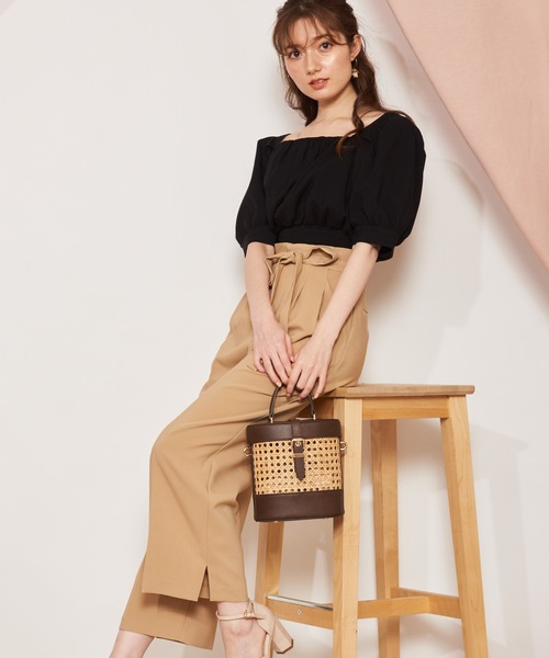 NOELA（ノエラ）の「リネンタッチストレートパンツ（その他パンツ・レディース・オレンジ/イエロー/ベージュ・S/M）」の4枚目の写真