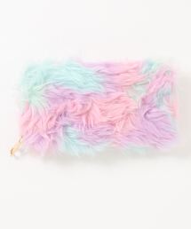VIBGYOR（ヴィブジョー）の「レインボーフェイクファー長財布/ウォレット(YA)（財布）」