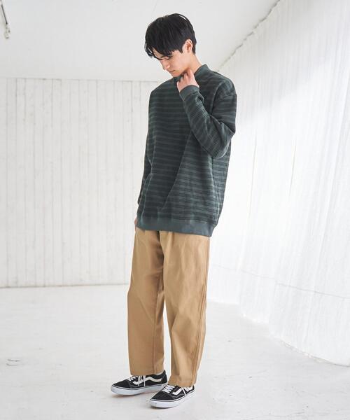 coen（コーエン）の「2タックチノワイドイージーパンツ（チノパンツ・メンズ・ダークグレー/ベージュ・LARGE/SMALL/MEDIUM/X-LARGE）」の5枚目の写真