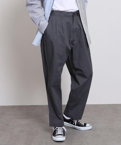 coen（コーエン）の「2タックチノワイドイージーパンツ（チノパンツ・メンズ・ダークグレー/ベージュ・LARGE/SMALL/MEDIUM/X-LARGE）」の10枚目の写真