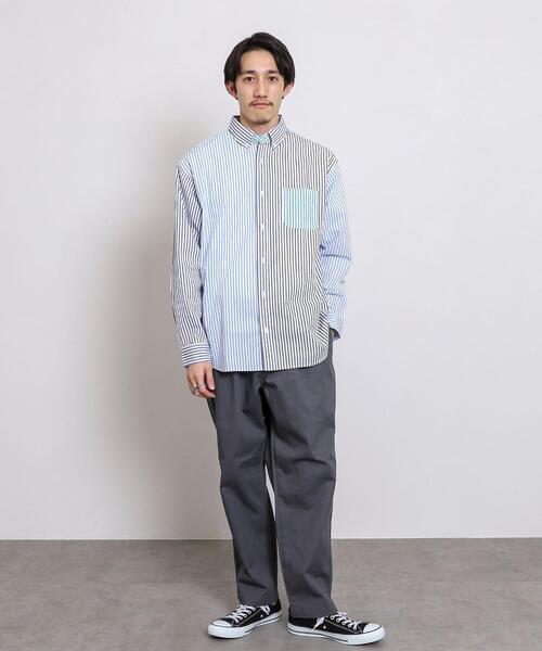 coen（コーエン）の「2タックチノワイドイージーパンツ（チノパンツ・メンズ・ダークグレー/ベージュ・LARGE/SMALL/MEDIUM/X-LARGE）」の11枚目の写真