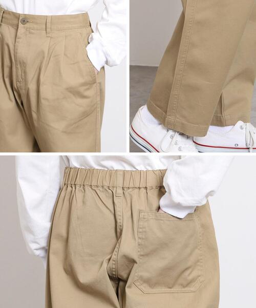 coen（コーエン）の「2タックチノワイドイージーパンツ（チノパンツ・メンズ・ダークグレー/ベージュ・LARGE/SMALL/MEDIUM/X-LARGE）」の16枚目の写真
