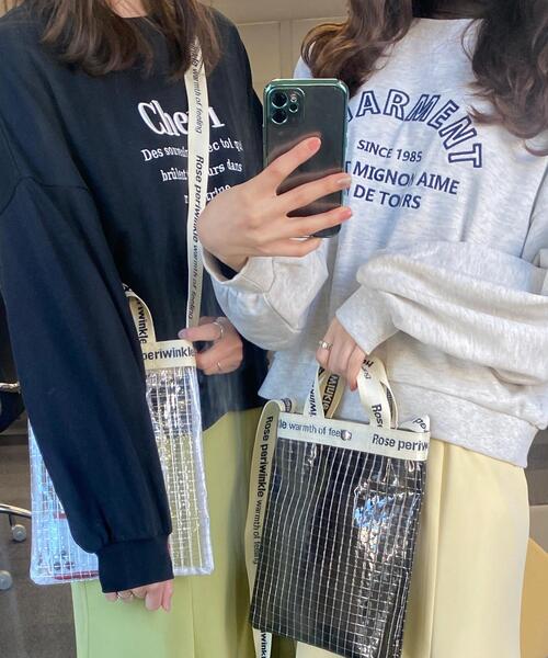 INGNI（イング）の「PVCメッシュロゴショルダーBAG（トートバッグ・レディース・ブラック/アイボリー・ONE SIZE）」の2枚目の写真