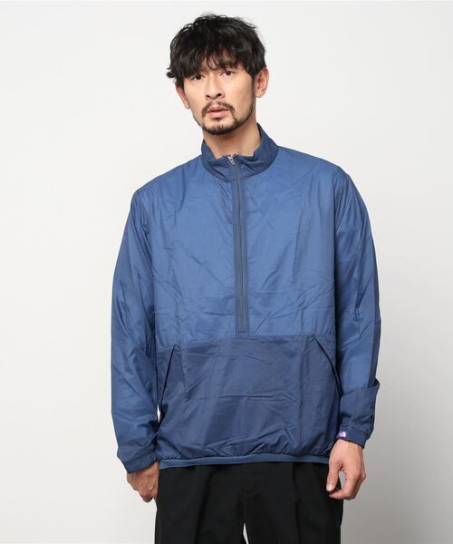 THE NORTH FACE PURPLE LABEL(ザ ノースフェイス パープルレーベル)の「※入荷禁止※ THE NORTH FACE PURPLE LABEL MOUNTAIN WIND PULLOVER(マウンテンパーカー・メンズ・ネイビー/ライトブルー・M/L)」の2枚目の写真