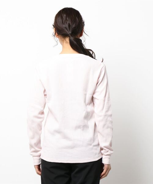 B.I.D.(ビーアイディー)の「《Bl》ヘンリーネックサーマルTシャツ 長袖(Tシャツ/カットソー・レディース・ホワイト/ブラック/ベージュ/グレー/カーキ/ライトピンク/ネイビー・LARGE/X-LARGE/MEDIUM)」の9枚目の写真