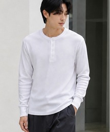 Pimientos（ピミエントス）の「《Bl》ヘンリーネックサーマルTシャツ 長袖（Tシャツ/カットソー）」