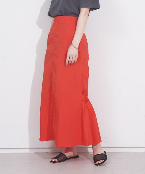 NOMINE(ノミネ)の「ワッシャーマーメイド2WAYスカート【セットアップ対応】(スカート・レディース・ブラック/パープル/オレンジ/セージグリーン/パープル系その他/グリーン/ブラック系その他・S/M)」の7枚目の写真