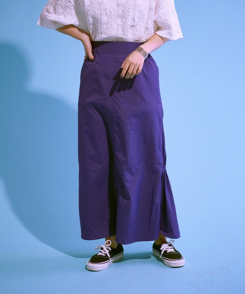 NOMINE(ノミネ)の「ワッシャーマーメイド2WAYスカート【セットアップ対応】(スカート・レディース・ブラック/パープル/オレンジ/セージグリーン/パープル系その他/グリーン/ブラック系その他・S/M)」の6枚目の写真