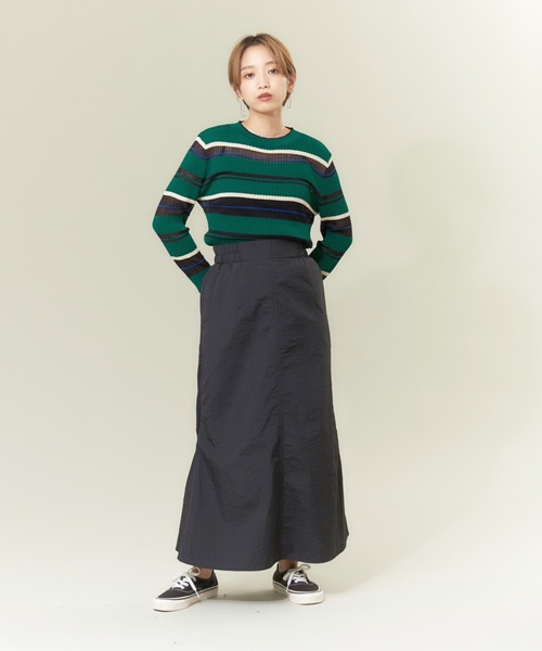 NOMINE(ノミネ)の「ワッシャーマーメイド2WAYスカート【セットアップ対応】(スカート・レディース・ブラック/パープル/オレンジ/セージグリーン/パープル系その他/グリーン/ブラック系その他・S/M)」の8枚目の写真