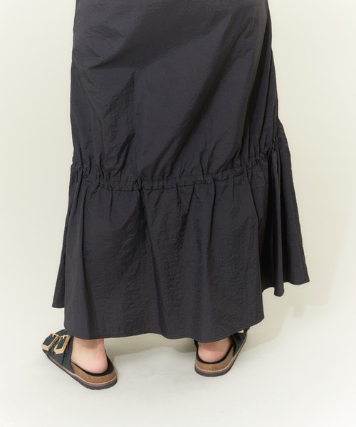 NOMINE(ノミネ)の「ワッシャーマーメイド2WAYスカート【セットアップ対応】(スカート・レディース・ブラック/パープル/オレンジ/セージグリーン/パープル系その他/グリーン/ブラック系その他・S/M)」の10枚目の写真