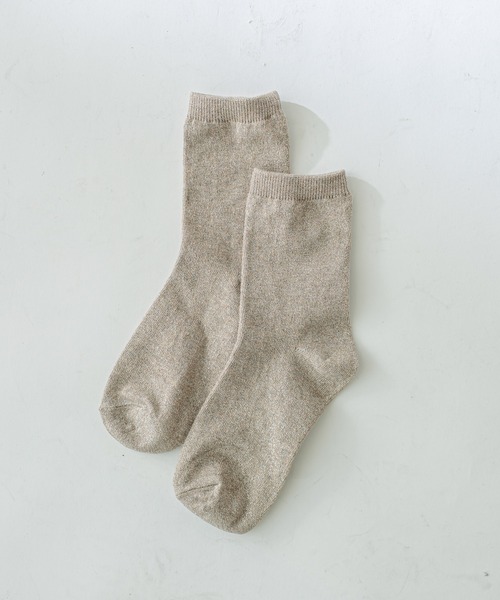 mystic(ミスティック)の「ラメソックス(ソックス/靴下・レディース・シルバー/ベージュ・ONE SIZE)」の2枚目の写真