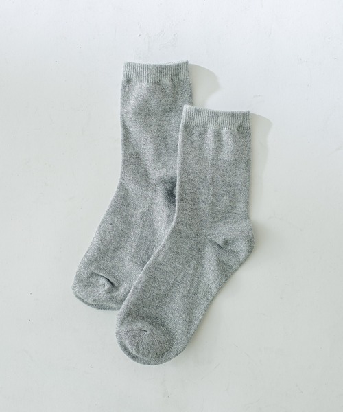 mystic(ミスティック)の「ラメソックス(ソックス/靴下・レディース・シルバー/ベージュ・ONE SIZE)」の1枚目の写真