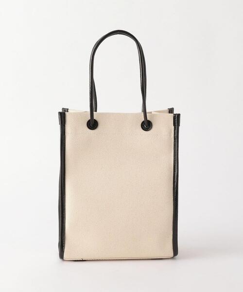 YAHKI（ヤーキ）の「＜YAHKI＞キャンバス スクエアミニ トートバッグ（トートバッグ・レディース・ブラック/ベージュ・FREE）」の4枚目の写真